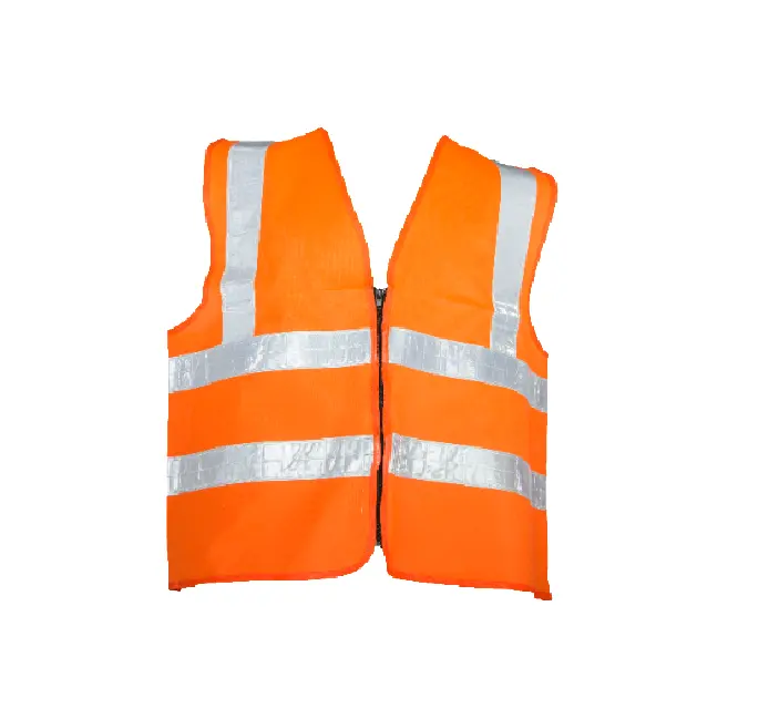 Chaleco reflectante de alta calidad, chaleco reflectante de alta visibilidad disponible en amarillo fluorescente y naranja, venta al por mayor