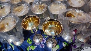 Rustic Brass Wine Goblet Engraved Handmade Chalice Vintage Metal Drinking Antique Style Decorative Barware Wedding <b>Table</b> Piece - Product Image 4