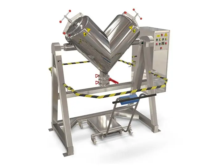 V karıştırma makinesi SV-200 ücretsiz akan karışımları V şekli karıştırıcı kimyasal medicak V koni blender