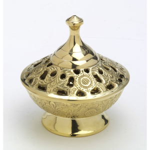 Thuribles en acier de style antique, en laiton moulé, décorés de gravures religieuses, finition polie, logo personnalisé imprimé pour souvenirs - Product Image 3