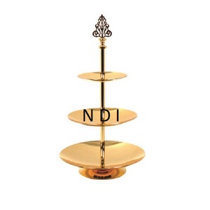 Support de gâteau de service de fête de mariage avec la forme ronde avec le décor de couverture de dôme en verre pour la fête d'anniversaire support décoratif de gâteau en bois - Product Image 4