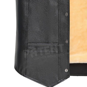 New Arrival Cowhide Genuine Leather <b>Vest</b> Motorcycle Men's Slim Fit Real Leather <b>Vest</b> Custom Made <b>Vest</b> - Product Image 6