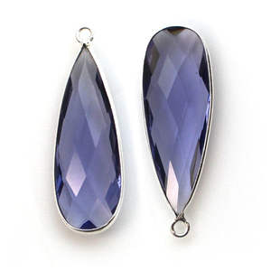 จี้925สเตอร์ลิงเงิน iolite QUARTZ รูปทรงลูกแพร์ทำมือเครื่องประดับอัญมณีสีฟ้าธรรมชาติสำหรับเป็นของขวัญเสน่ห์จำนวนมาก - Product Image 2