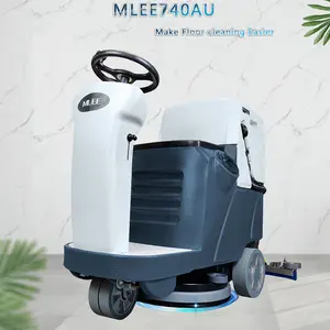 MLEE 740MINI Driving Floor Machine Commercial Marble Tiles Concrete Timber Floor Washing Sweeper