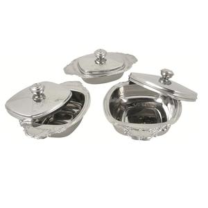 Polished Double-Walled Stainless Steel <b>Bowl</b> <b>with</b> <b>Lid</b> Metal Material Carton Packing - Product Image 4
