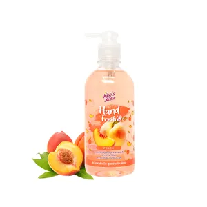 Premium Quality King's Stella Hand Fresh Extra Mild Liquid Soap Hand Wash with Shear Butter Oil No Paraben 450 ml Peach Scented