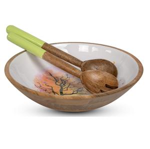Bol en bois avec cuillères pour la cuisine Utiliser Salade soupe riz Bol de service - Product Image 5