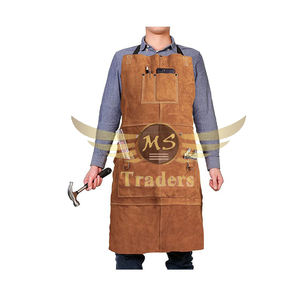 Tablier professionnel de haute qualité pour homme, résistant à la flamme et à la chaleur, outil de soudage du cuir, idéal pour un salon de travail, nouvelle collection - Product Image 2