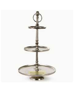 Wedding Dessert Table Decoration Casted Aluminum Metal Bird Standing Floral Branches Decorative 2 Tier <b>Cake</b> <b>Stand</b> - Product Image 2