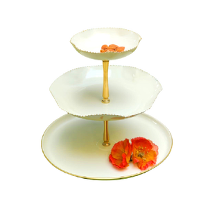 Soporte de pastel de diseño antiguo, soporte de pastel de boda de lujo con cuentas - Product Image 3