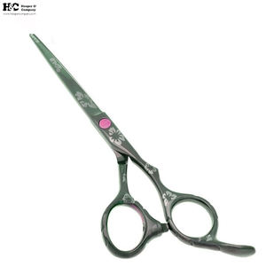 Professional Sustainable Straight Barber Scissors Stainless Steel Blade Hair Cutting <b>Shears</b> with Rubber <b>Handle</b> - Product Image 4