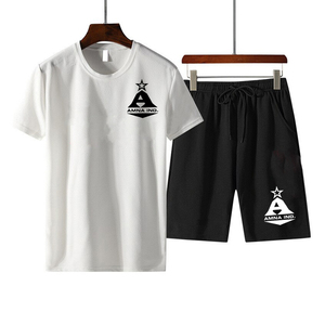 Offre spéciale, ensembles courts d'entraînement d'été pour hommes-gris foncé - Product Image 5