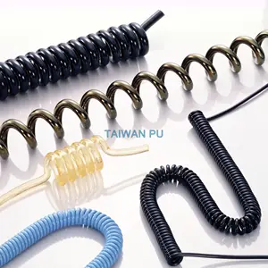 TPUCO Widely used in many applications polyurethane PU coil hose / PU spiral tube / PU coil cord