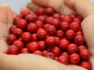 Perles en bois colorées indiens, vente en gros, en vrac, pour artisanat et bricolage - Product Image 5