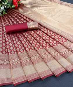Nouvelle Broderie Coton Soie Saree Ethnique - Product Image 3