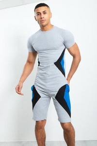 Ensemble d'été à capuche en deux pièces, sur mesure, vêtements décontractés pour hommes, ensemble de jogging en polyester/coton - Product Image 4