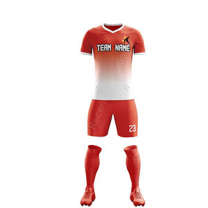 Maillot de football de haute qualité à col en V, imprimé par transfert thermique, design personnalisé, 100% polyester, imperméable, respirant, fabriqué au Pakistan - Product Image 6