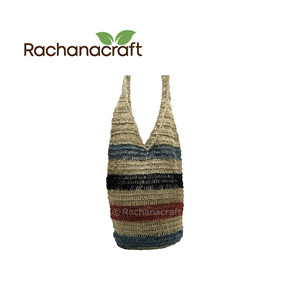 100% Hemp Knitted 100% Organic Colorful Long Strap Women Shoulder Bag for Travel, Daily Use Made in Nepal Wholesale Supply - Product Image 1