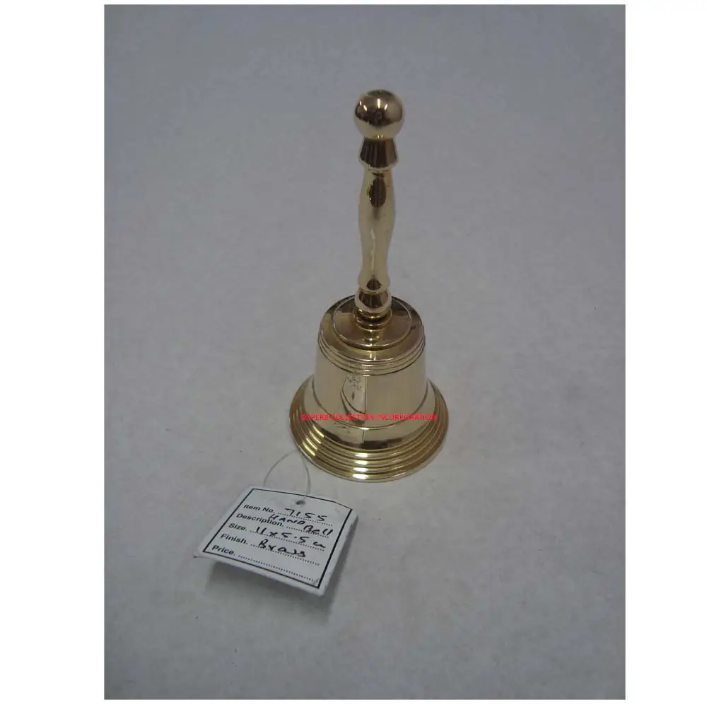 Nautical Brass Hand Ship Bell Handmade and Made In India Direct Indian Factory Sale