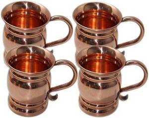 Tazas de té y cerveza de diseño elegante, elaboradas en cobre, conjunto ideal para regalo para Diwali Festival, Navidad, fabricante indio - Product Image 4