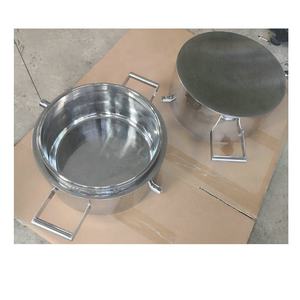 Stainless Steel Dasar Koleksi Piring Percikan Jaket dengan Pegangan - Product Image 1