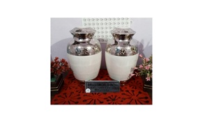 <b>Large</b> Standard Aluminium American Style Adult Cremation <b>Urn</b> by Brassworld India Funeral Supplies - Product Image 2