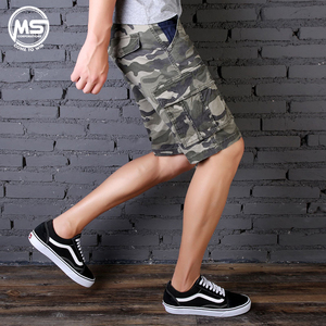 New Arrival Men's Cotton Cargo <b>Shorts</b> Solid Pattern Anti-Pilling Gym <b>Shorts</b> with Softness <b>Camouflage</b> Design - Product Image 4