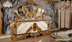 Juego de Comedor de Estilo Turco con Tallado Pesado, Seis Plazas, Mesa de Comedor Barroca de Lujo con Acabado Dorado, Elegante Comedor - Product Image 5