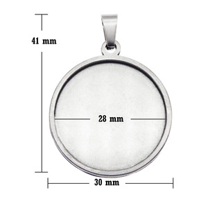 Venta al por mayor plata esterlina 925 28 MM Ajuste de pinza Lisa 3 MM lazo colgante encontrar accesorios de joyería para ocasiones de regalo - Product Image 1