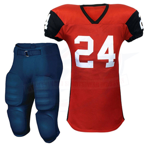Uniforme de fútbol americano de calidad, camiseta de sublimación personalizada, pantalones transpirables de talla grande disponibles, 100% poliéster antibacteriano - Product Image 4