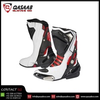 Chaussures de Moto en Cuir Véritable Style pour Motocyclette, Bottes de Motocyclette, 2022