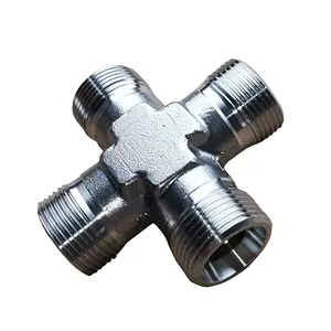 Sanheng Hydraulic Pipe Fittings Superlok standard Stainless Steel 4-Way union cross fittings Hydraulic Hose