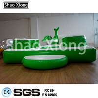 4 sièges Gonflable Salon Flottant Flottant Chaises Avec Table Île Flottante Pour Reste Dans L'eau en Ventes