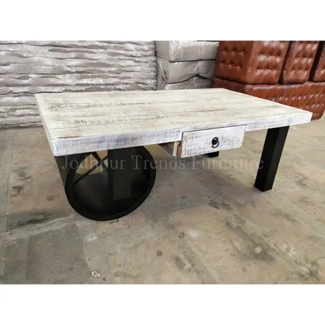 Vintage Industrial Cart Coffee Table Indian Cart Coffee Table Jodhpur Antique Furniture on Wheels Vintage Cart Coffee Table