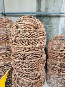 Fait à la main nouvelle tendance déco Art maison intérieur hôtel fait bambou suspension lampe osier rotin accrocher lumière jardin bureau Art décoratif - Product Image 2