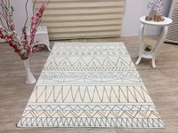Tapis shaggy élégant et moderne, carré, en polypropylène, avec motif fantaisie en cuir tissé, pour enfants et adolescents, tapis de sol pour la maison, 5 cm