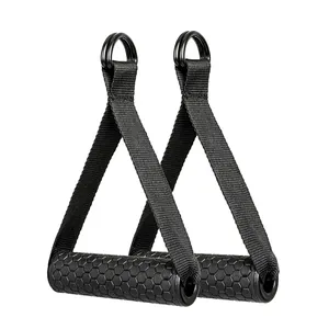 Heavy Duty Exercise Handles, Cable Machine Attachments Resistance Bands Handles with Solid ABS Core Grips Fitness Strap