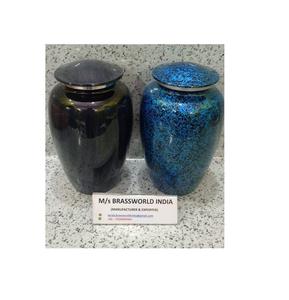 โกศสำหรับงานศพอะลูมิเนียมสีน้ำเงินและสีดำโดย brassworld อินเดีย - Product Image 1