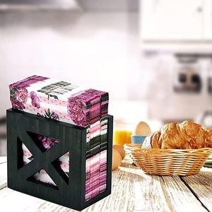 Stylish <b>Napkin</b> <b>Holder</b> in Metal and Wood with Well-Polished Frame Design Perfect for Kitchenware and Restaurant Accessories - Product Image 2