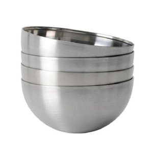 Bol de service en acier inoxydable pour fruits, salade, collations, qualité supérieure, ensemble de deux tailles différentes - Product Image 4
