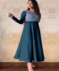 Nouveau Dernier Look Rich Party Wear Georgette Imprimé Crêpe Indien Filles Porter Prêt à Porter Pas Cher Bas Prix En Gros Surat Apparelgarment - Product Image 2