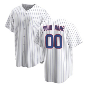 Camisetas de béisbol con cuello redondo para hombre, camisas de béisbol con botones completos, a rayas, con logotipo y números personalizados, baratas - Product Image 1