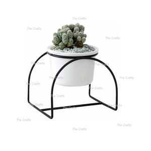 Soporte de maceta para plantas colgantes de Color negro de hierro, maceta de forma Rectangular hecha a mano para uso en exteriores e interiores - Product Image 6