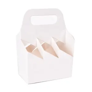새로운 인기있는 사용자 정의 종이 포장 상자 핫 세일 저렴한 접이식 판지 포장 6 팩 병 맥주 캐리어 사용자 정의 수락