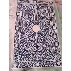 B.S. Mesa con incrustaciones de hueso de camello Natural Internacional, estilo de cuerno decorativo hecho a mano, artesanía decorativa India para el hogar - Product Image 1