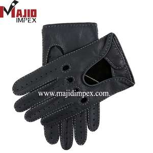 Guantes de Conducción de Piel de Cordero Natural a Rayas Personalizables de Alta Calidad - Product Image 4