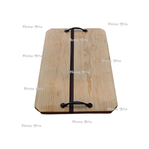 Plateau à thé et café en bois avec poignées en fer, qualité supérieure, taille personnalisée, plateau de service alimentaire, best-seller - Product Image 1