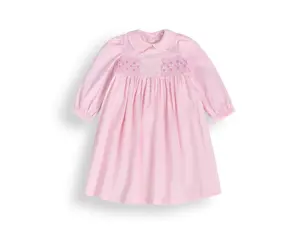 Hand Smocked Traditional Girl's Dress Soft And Sweet Pink Color Dress Good Price
