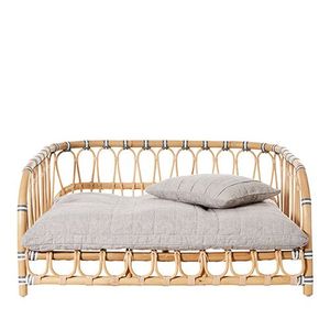 Lit en rotin naturel fait à la main, de luxe pour chien, au meilleur prix, vente en gros du Vietnam, livraison gratuite - Product Image 1