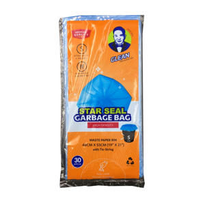 ถุงขยะพื้นผิวลายนูนแบบกำหนดเองพร้อมดาวซีลด้านล่างสีที่กำหนดเอง - Product Image 1